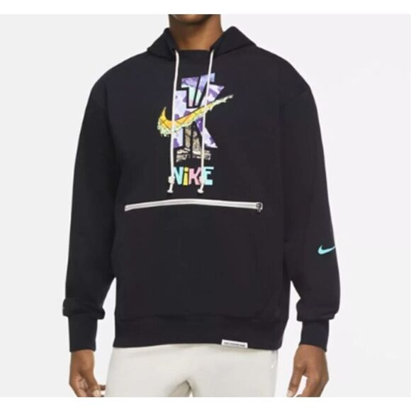 Nike x Kyrie Irving Black Hoodie Sweatshirt DriFit Pockets Unisex Size XL - Picture 2 of 9